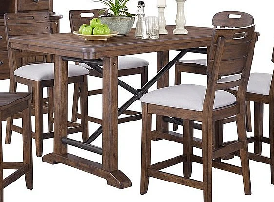 Emma Mason Signature Mariposa Counter Dining 72" Table in Spice Brown