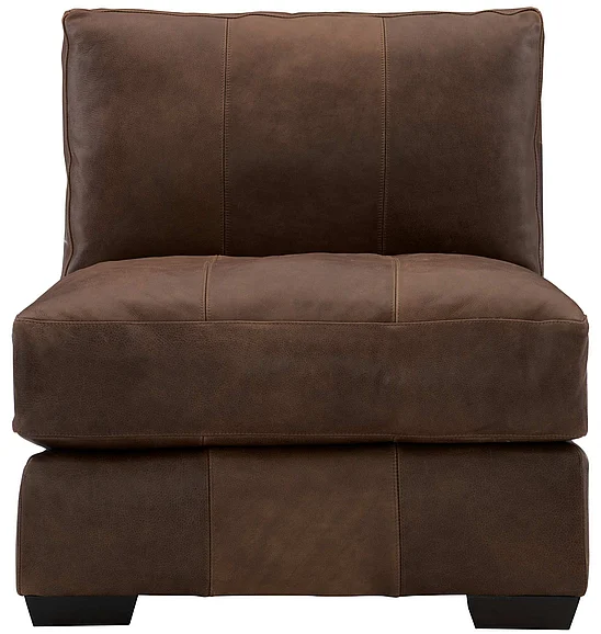 Bernhardt Upholstery Dawkins Leather Armless Chair 9230L CUSTOM ITEM