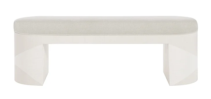 Bernhardt Axiom Upholstered Bench in Linear White 381-508 PROMO