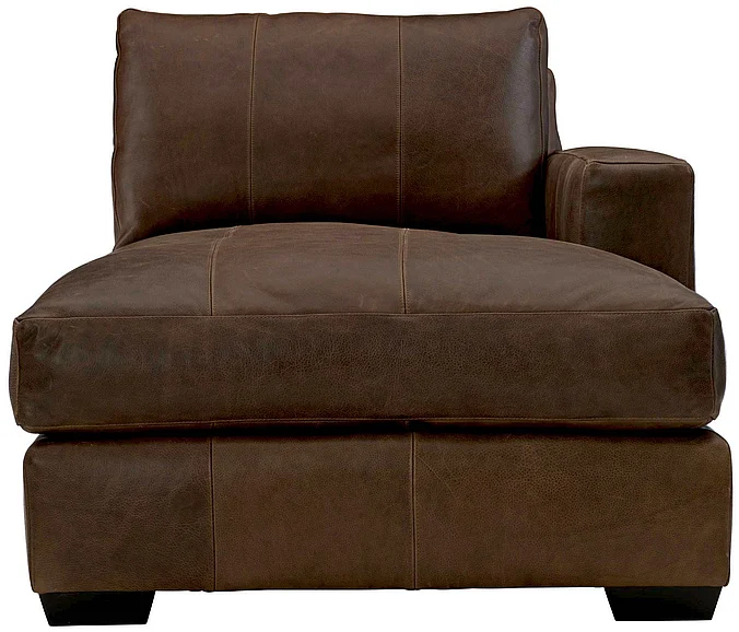 Bernhardt Upholstery Dawkins Leather Right Arm Chaise 9237L CUSTOM ITEM
