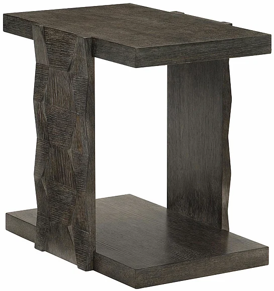 Bernhardt Linea End Table in Cerused Charcoal 384-121B PROMO