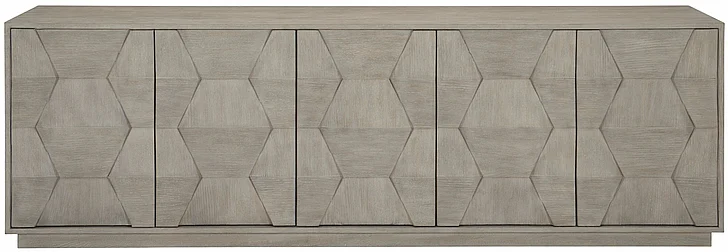 Bernhardt Linea Fancy Face Entertainment Console in Cerused Greige 384-870G PROMO