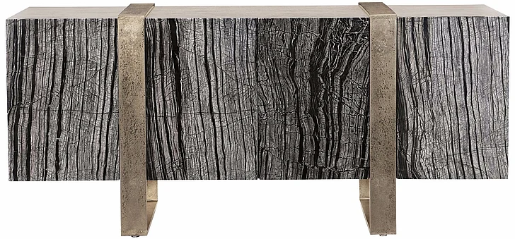 Bernhardt Linea Entertainment Console in Black Forest Marble 384-875G PROMO