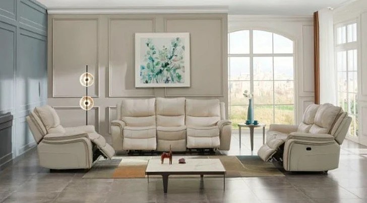 Furniture of America Henricus 2pc Reclining Living Room Set in Beige