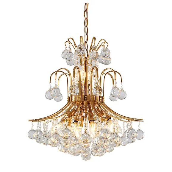 Bethel Satin Brass Frame Chandelier BET03C19BR