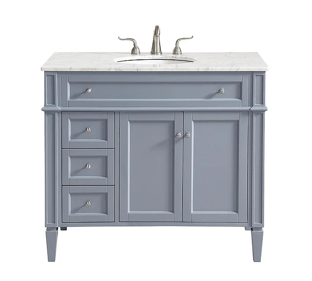 Elegant 40 In. Single Bathroom Vanity Set in Grey VF12540GR