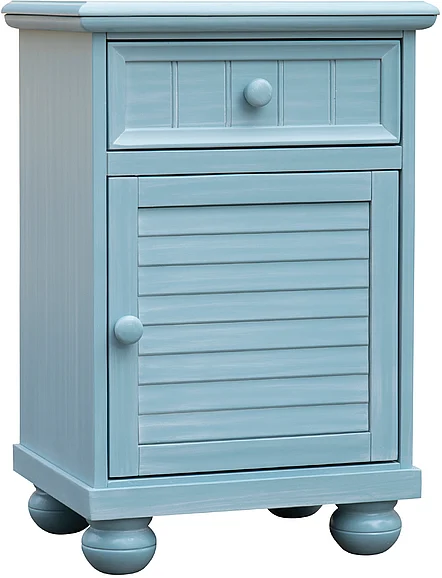 Cottage Creek Beachfront Bedroom One Door Nightstand in Ocean Blue 1738-0156