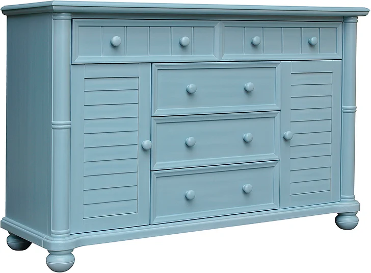 Cottage Creek Beachfront Bedroom Dresser in Ocean Blue 1730-0156