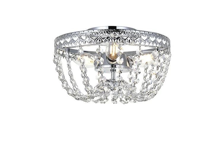 Elegant Kylie 10 In. Flush Mount in Chrome 1112F10C
