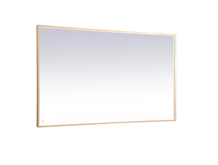 Elegant Pier 42X72 In. Led Mirror with Adjustable Color Temperature 3000K/4200K/6400K in Brass MRE64272BR