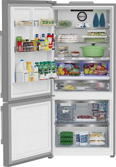 Beko 30" Bottom Freezer Refrigerator in Fingerprint-free Stainless Steel BFBF30216SSIML