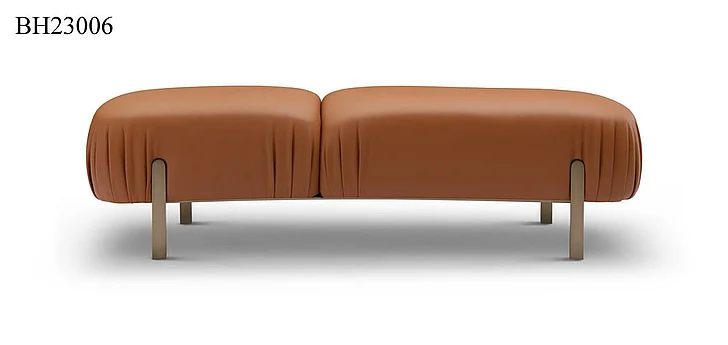 Klaussner Elan Fluid Form Accent Bench in Brown