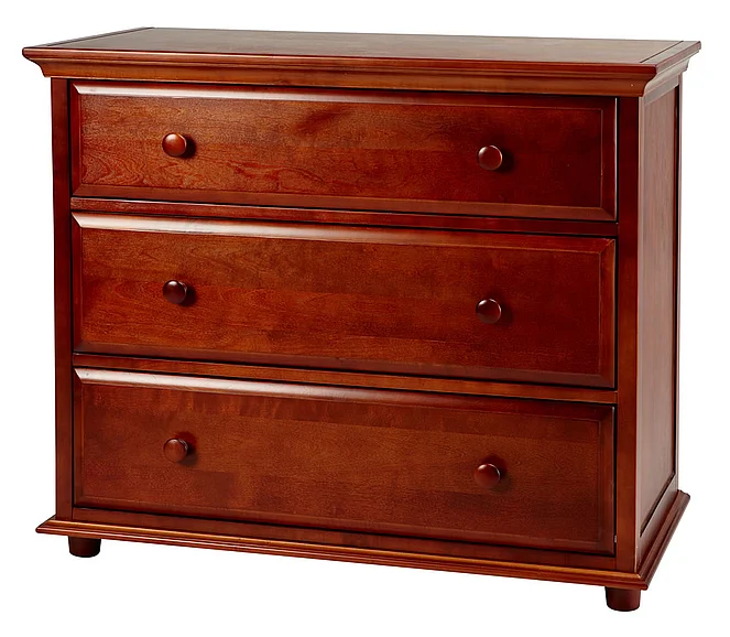 Maxtrix 3 Drawer Dresser with Crown and Base in Chestnut BIG3 C