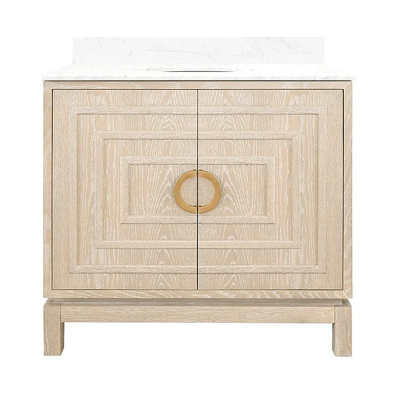 Worlds Away Bixby Bath Vanity in Cerused Oak BIXBY CO