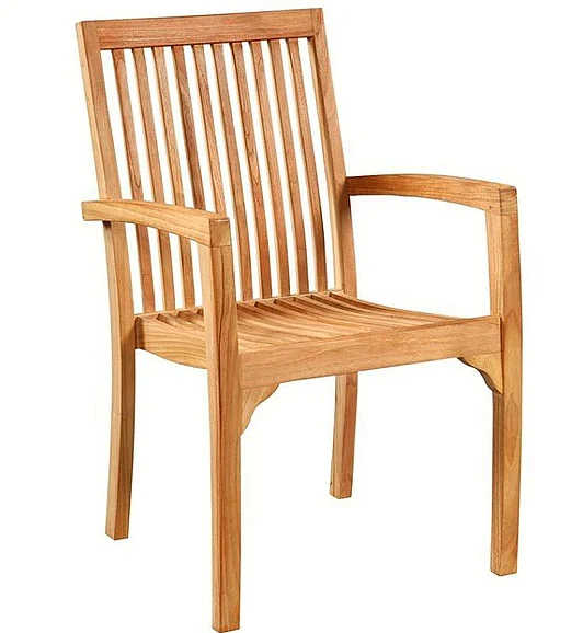 Thorpe Natural Teak Wood Outdoor Arm Chair