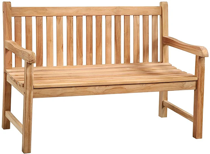 Chadwick 51" Outdoor Bench in Natural Teak Wood