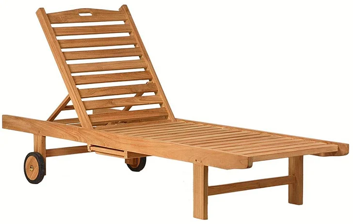 Taylor Natural Teak Wood Outdoor Chaise