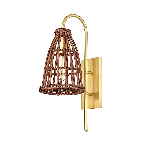 Hudson Valley Lighting Jordan Wall Sconce Aged Brass BKO700-AGB