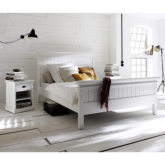 Nova Solo Halifax Queen-Size Bed in White BQU001