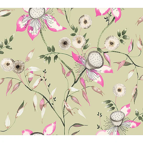 York F01-Blooms Dream Blossom Light Green Wallpaper BL1791 (Double Roll)