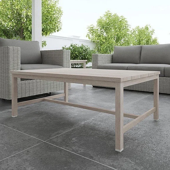 Steve Silver Blakley Aluminum 2pc Occasional Living Room Set in Whitewashed