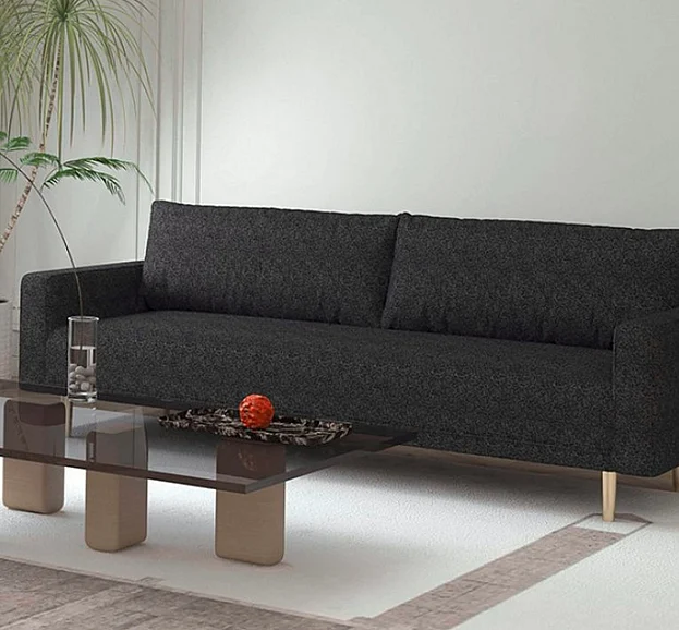 Furniture of America Elverum Sofa in Black FM61000BK-SF