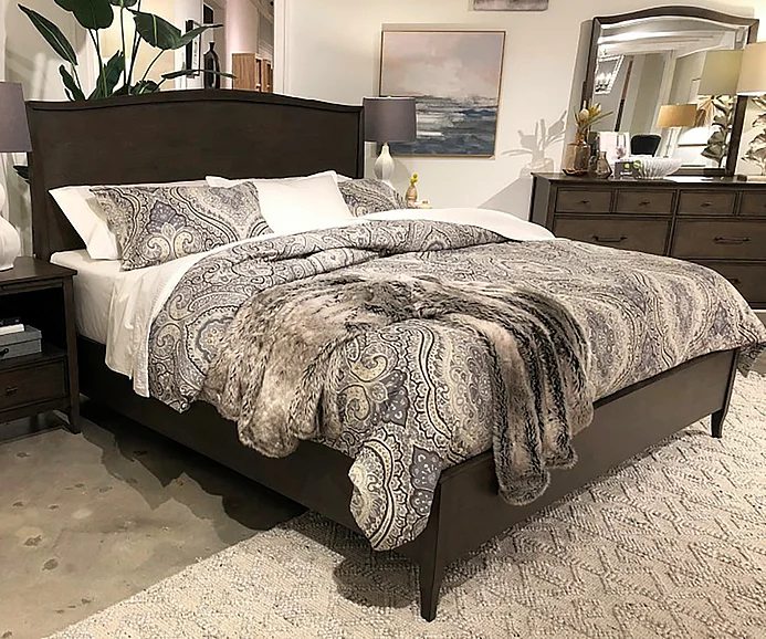 Aspenhome Blakely King Sleigh Bed in Brown I540