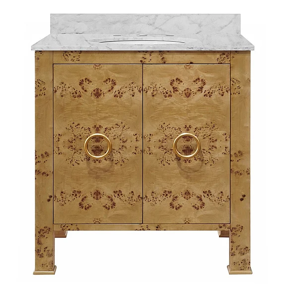 Worlds Away Blanche Bath Vanity in Burl Wood BLANCHE BW