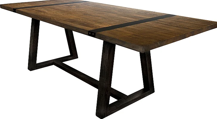 IFD Urban Art Trestle Dining Table in Brown