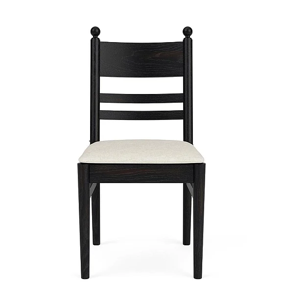 Riverside Furniture Calhoun Black Laderback Side Chair in Ebony Whiskey Oak 61758 (Set of 2)