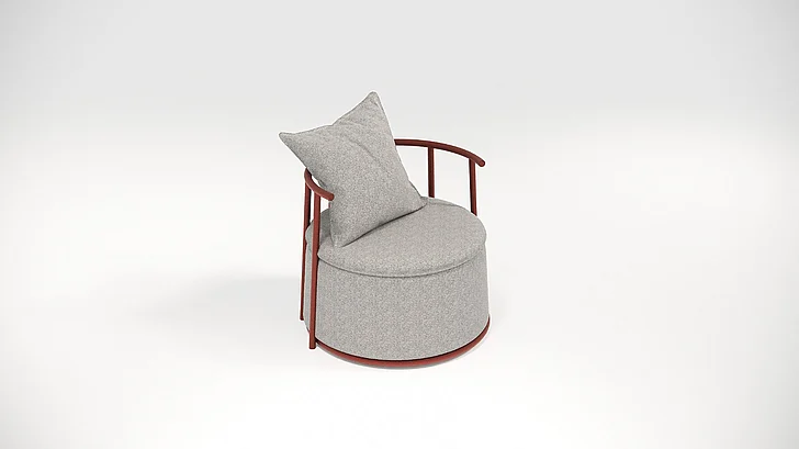 Enza Home Bloomset Metal Accent Chair 2235 K1 Gk:17801 Beige-Sand Ar:247 Krl1:17801 01642478
