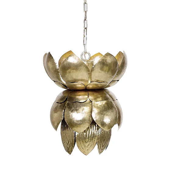 Worlds Away Blossom Silver Leaf Tin Pendant BLOSSOM S