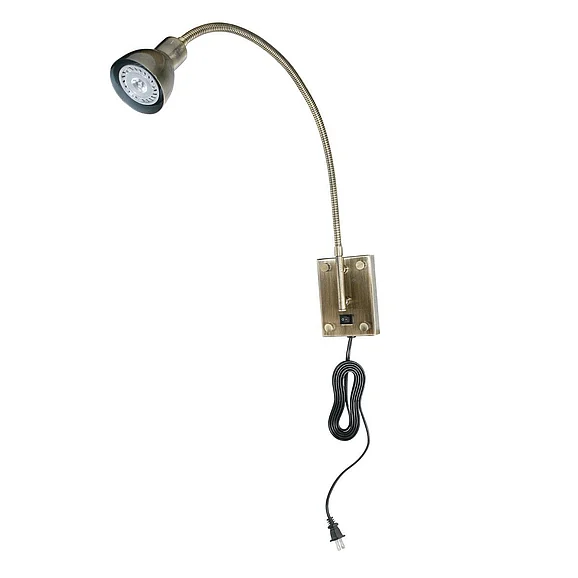 Cal Lighting LED Gooseneck Wall Reading Lamp BO-119-AB