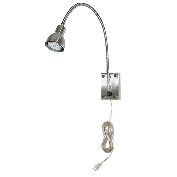 Cal Lighting LED Gooseneck Wall Reading Lamp BO-119-BS