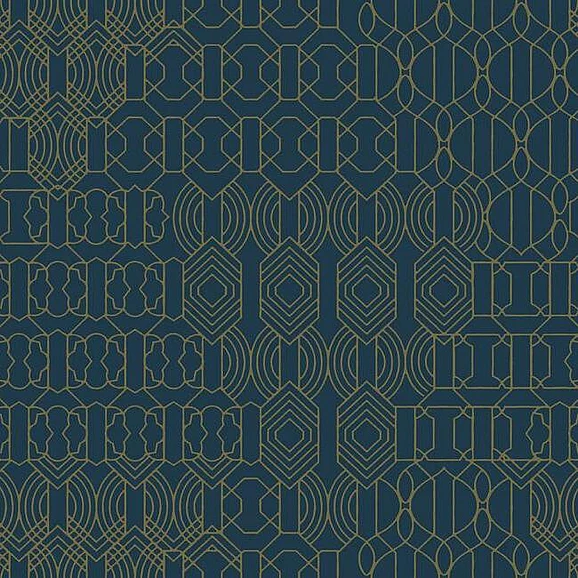 York Bohemian Luxe E38 Modern Chandelier Wallpaper in Blue BO6673 (Double Roll) FedEx/UPS