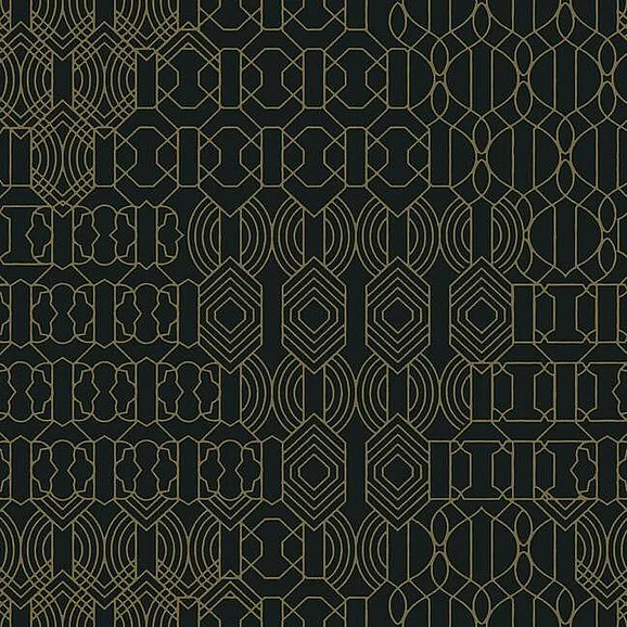 York Bohemian Luxe E38 Modern Chandelier Wallpaper in Black BO6674 (Double Roll) FedEx/UPS