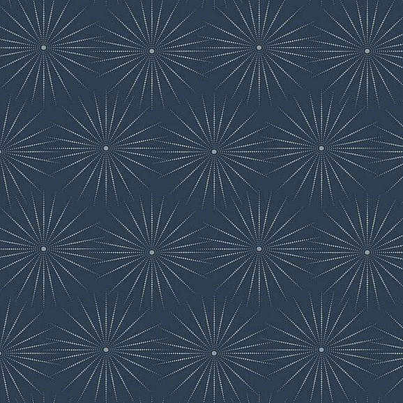 York Bohemian Luxe E38 Starlight Wallpaper in Blue/Silver BO6695 (Double Roll) FedEx/UPS