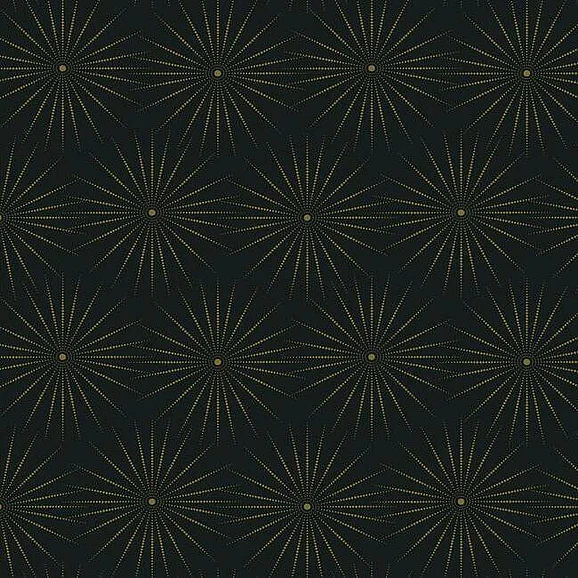 York Bohemian Luxe E38 Starlight Wallpaper in Black/Gold BO6696 (Double Roll) FedEx/UPS