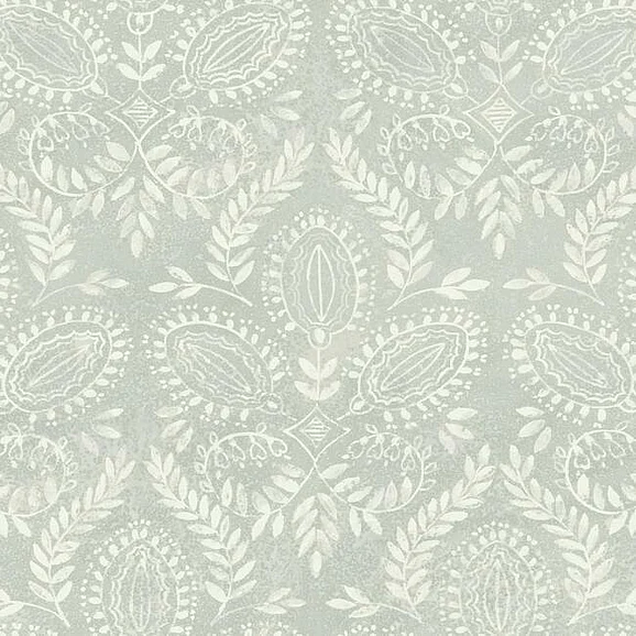 York Bohemian Luxe E38 Laurel Damask Wallpaper in Gray BO6734 (Double Roll) FedEx/UPS