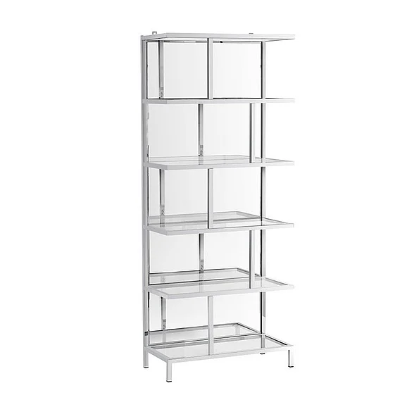 Crestview Collection Bentley Etagere in Plated Silver CVFZR4008