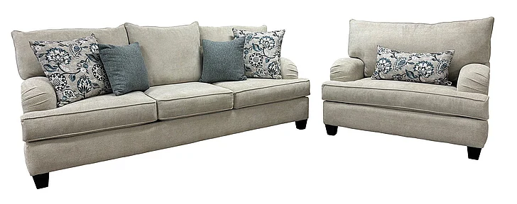 Luke Home Boone 2pc Sofa Living Room Set (Custom 4-6 WEEKS)