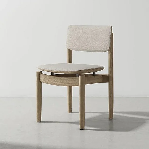 District Eight Bow Upholstered Back Dining Chair 2041-ALES-COM CUSTOM ITEM