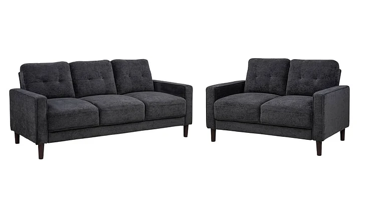 Coaster Bowen II 2pc Living Room Set in Steel Grey