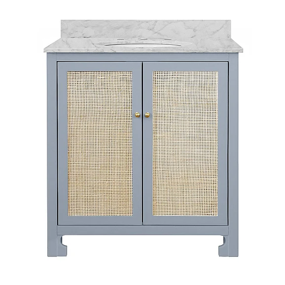 Worlds Away Boyd Bath Vanity in Matte Light Blue Lacquer BOYD LB