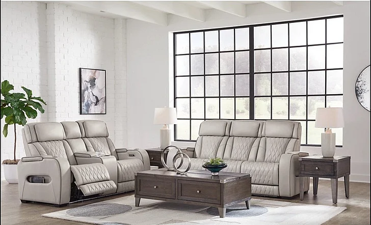 Boyington Power Recliner 2Pc Living Room Set in Gray