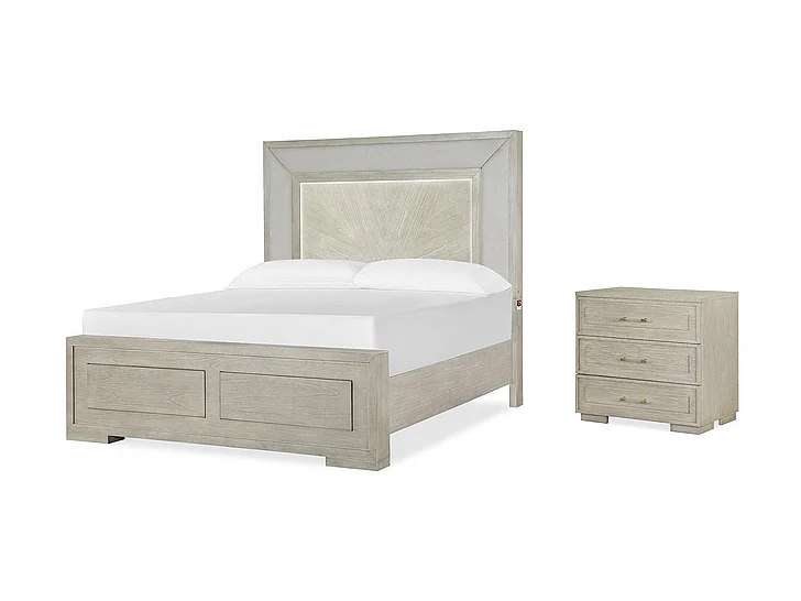 Cosmos Celine 2pc Bedroom Set in Stone Manor