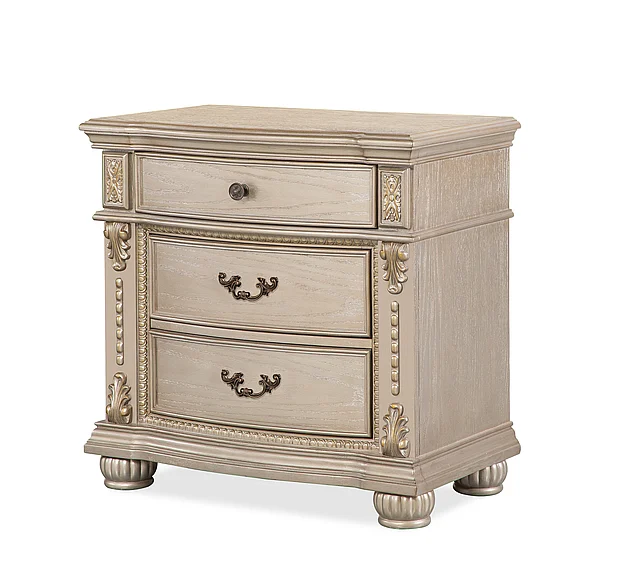 Cosmos Evelyn Nightstand in Champagne 1075CHEVL