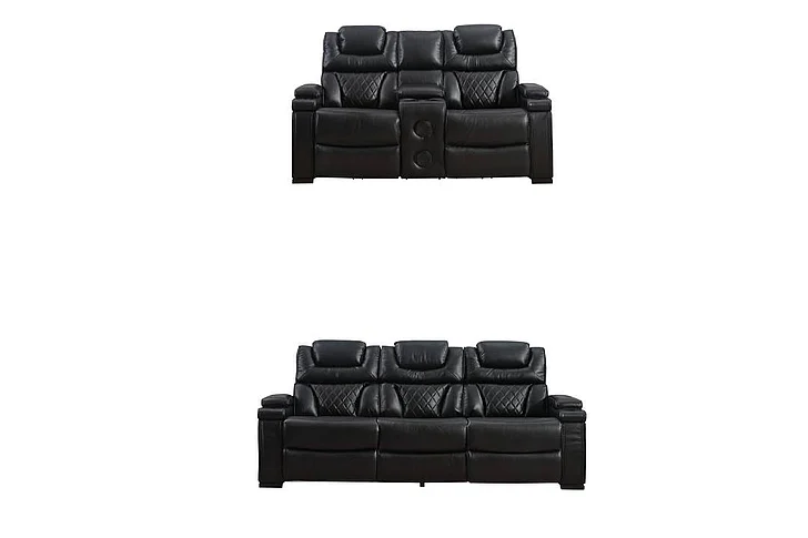Massa Gallery BRADEN 2pc Living Room Set in Black
