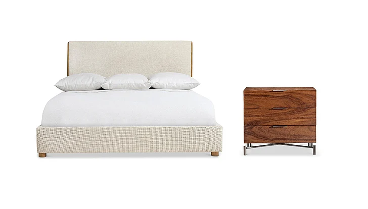 Bernhardt Brasea 2pc Panel Bedroom Set in Lume
