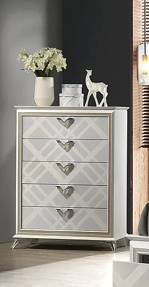 J&M Furniture Brickfield Chest in Silver 18488-C CLOSEOUT